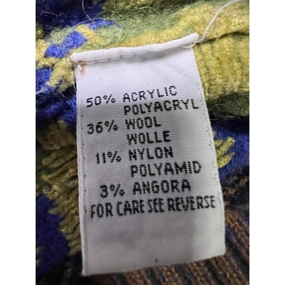 Vintage OUI‎ Wool Blend Ski Sweater - Retro Geometric Pattern - 90’s Fashion - S - Picture 4 of 6